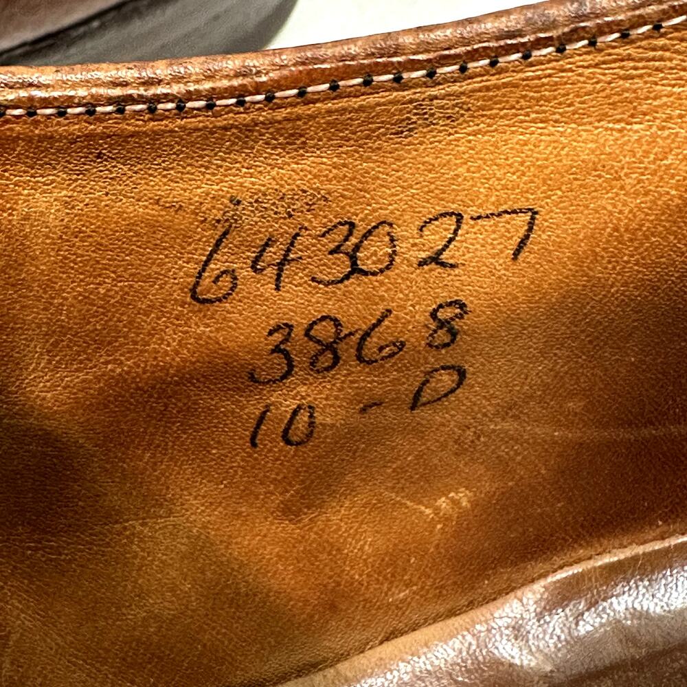 NEW HEELS Tricker's Brown Scotch Grain Oxford Bal Bench Made in England US 10 D - Picture 10 of 12